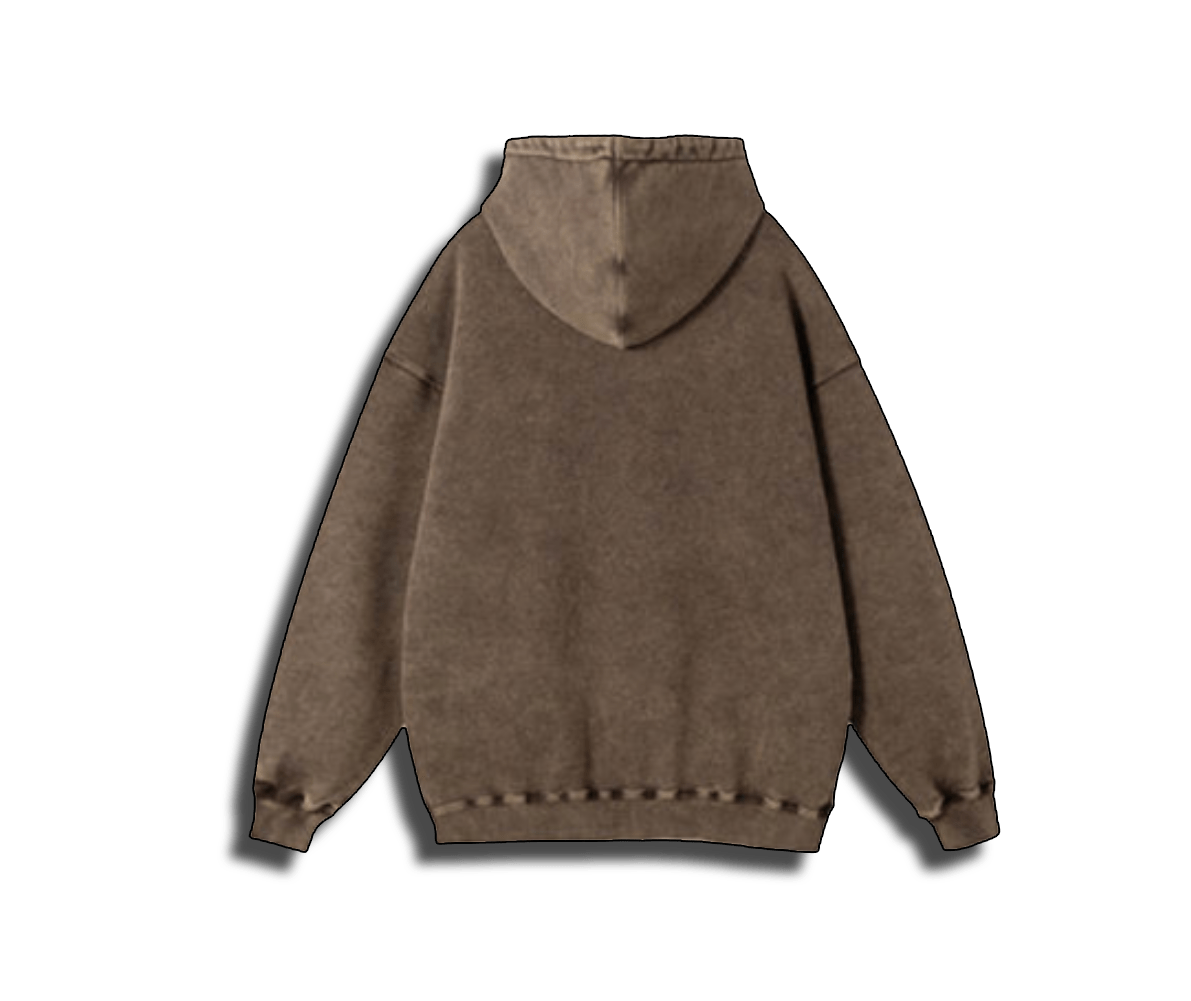(MSK) BROWN ACID WASH HOODIE - PREORDER - MUSOKA