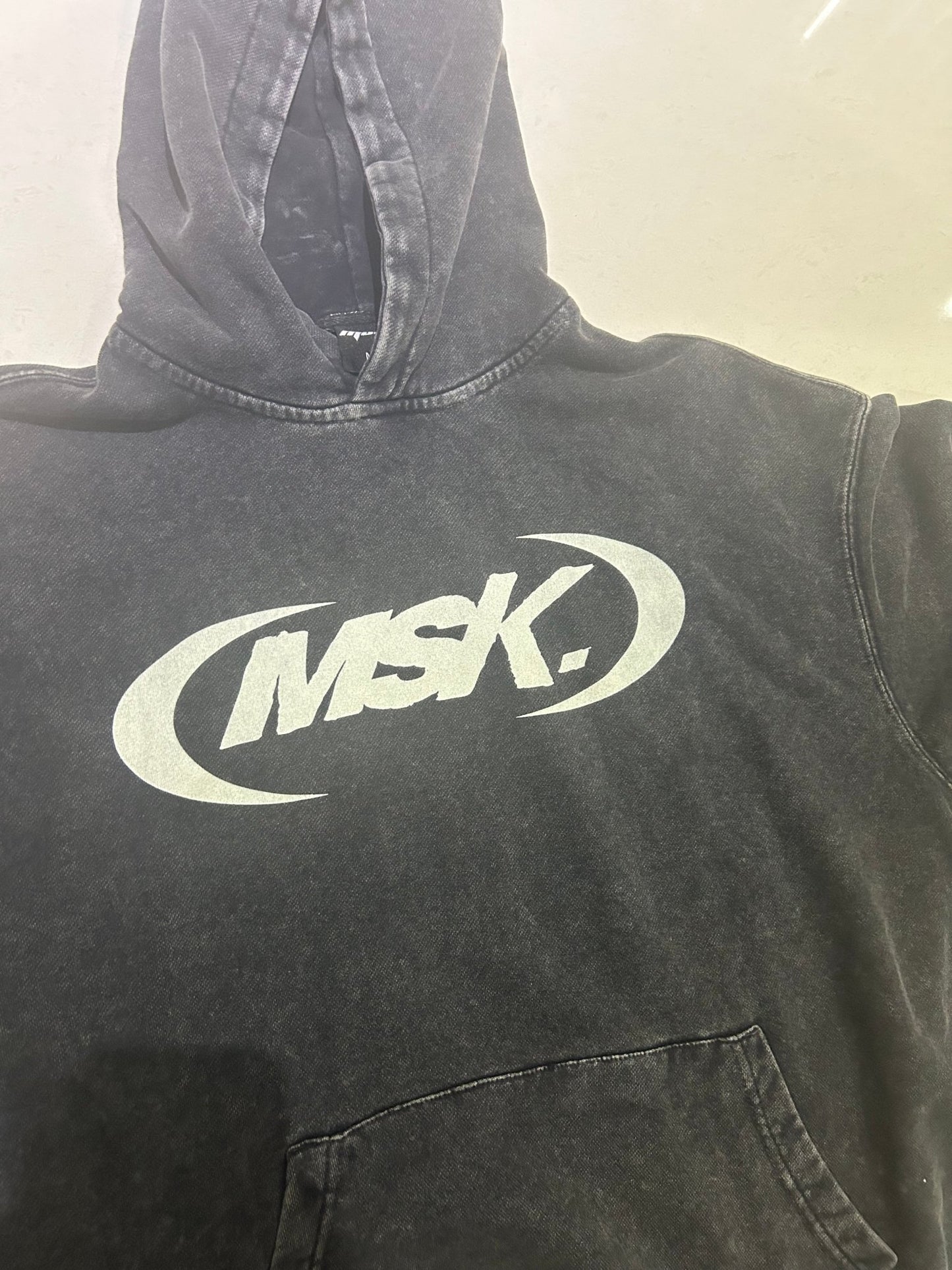 (MSK) GREY ACID WASH HOODIE - PREORDER - MUSOKA