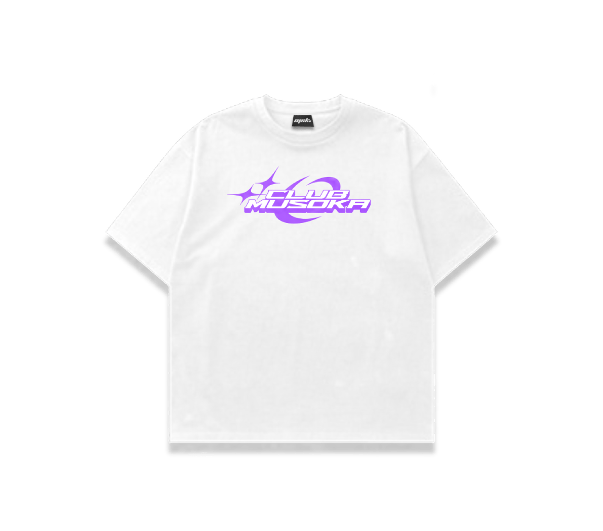 Y2K PUMP COVER - PURPLE ON WHITE - MUSOKA