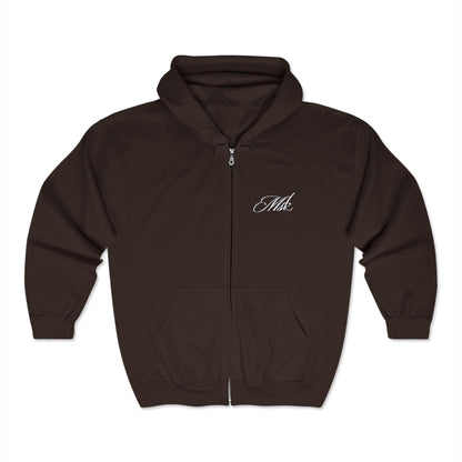 Embroidered Script Zip Up - MUSOKA