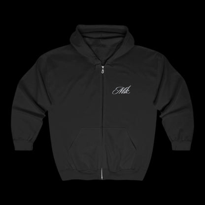 Embroidered Script Zip Up - MUSOKA