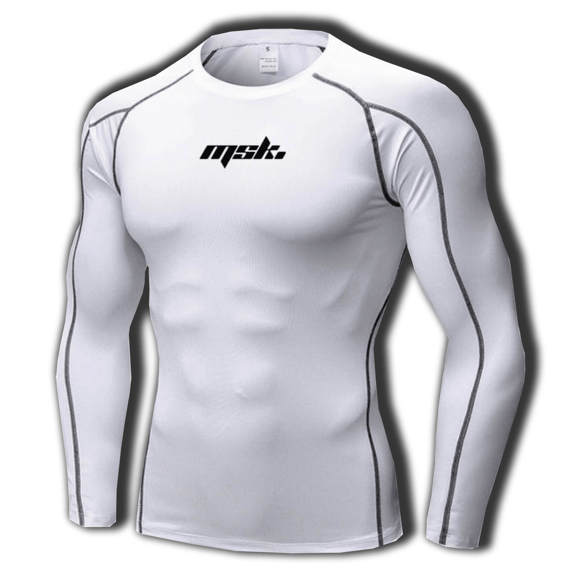 WHITE LONG SLEEVE COMPRESSION